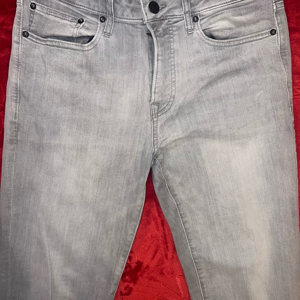 Express Men's Slim Fit Light Gray Jeans